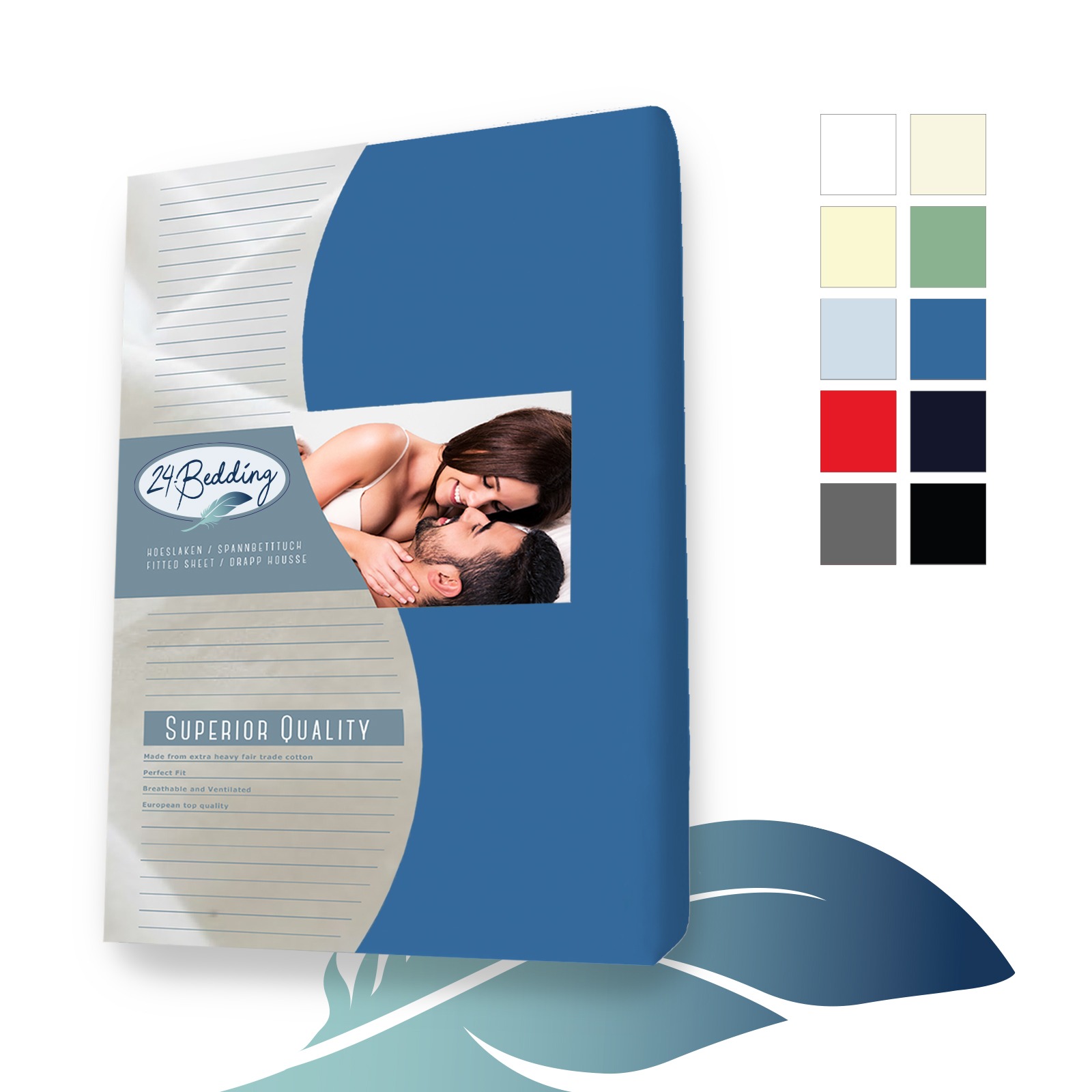 Badstof hoeslaken 70 x 200 cm royal Blauw main product photo