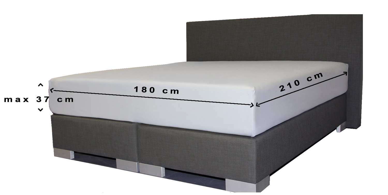 Aantrekkelijk zijn aantrekkelijk Druipend voordelig Boxspring hoeslaken Jersey 180 x 210 cm Wit | Slaaptrends.nl