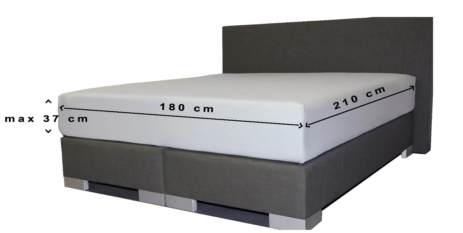 Premium Hoeslaken voor boxspringbed, 180-200 x 200 - 220 cm, hoeslaken voor boxspringbed en waterbed, Oeko-Tex, Made in Green, matrassen tot 35 cm, appelgroen