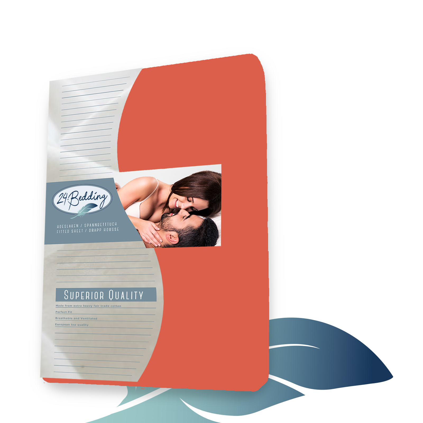 Dubbel Jersey hoeslaken 90 x 220 cm Terra main product photo