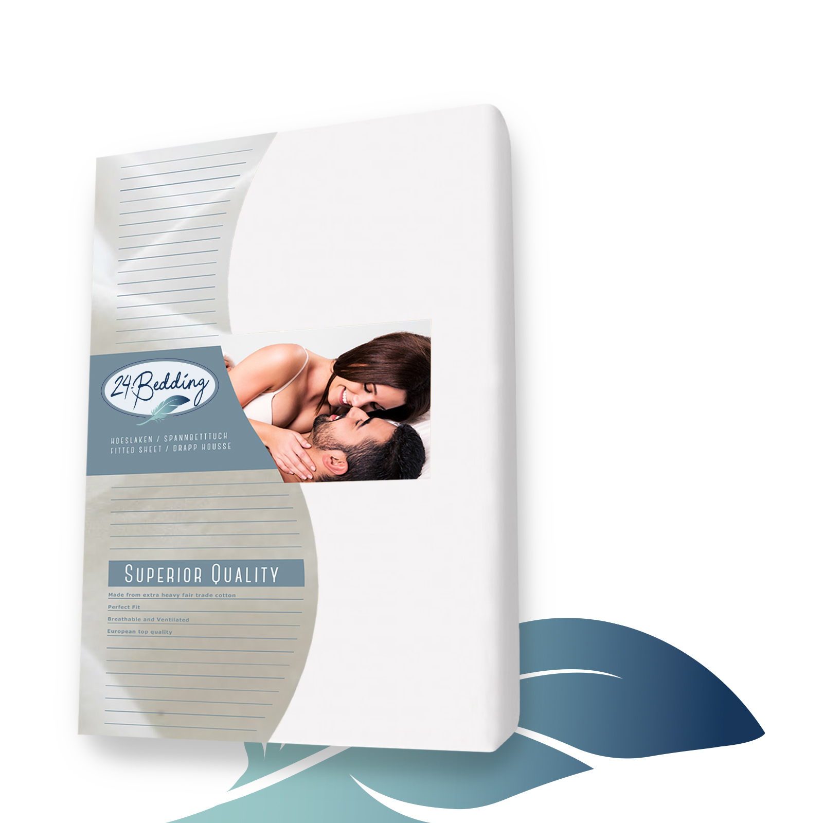 Dubbel Jersey Topper Hoeslaken - 80 x 210 cm - Wit main product photo