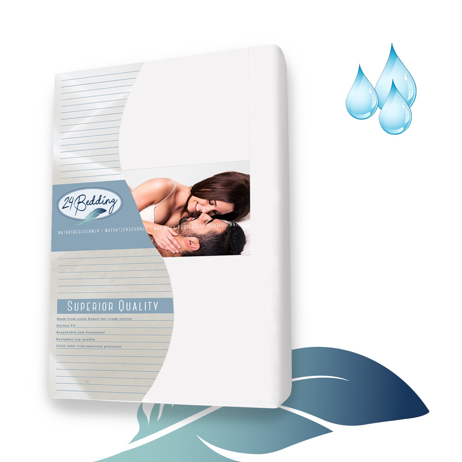 Duopak 2 stuks!! - Waterdichte - incontinentie - Matrasbeschermer Molton 90 x 200 cm main product photo