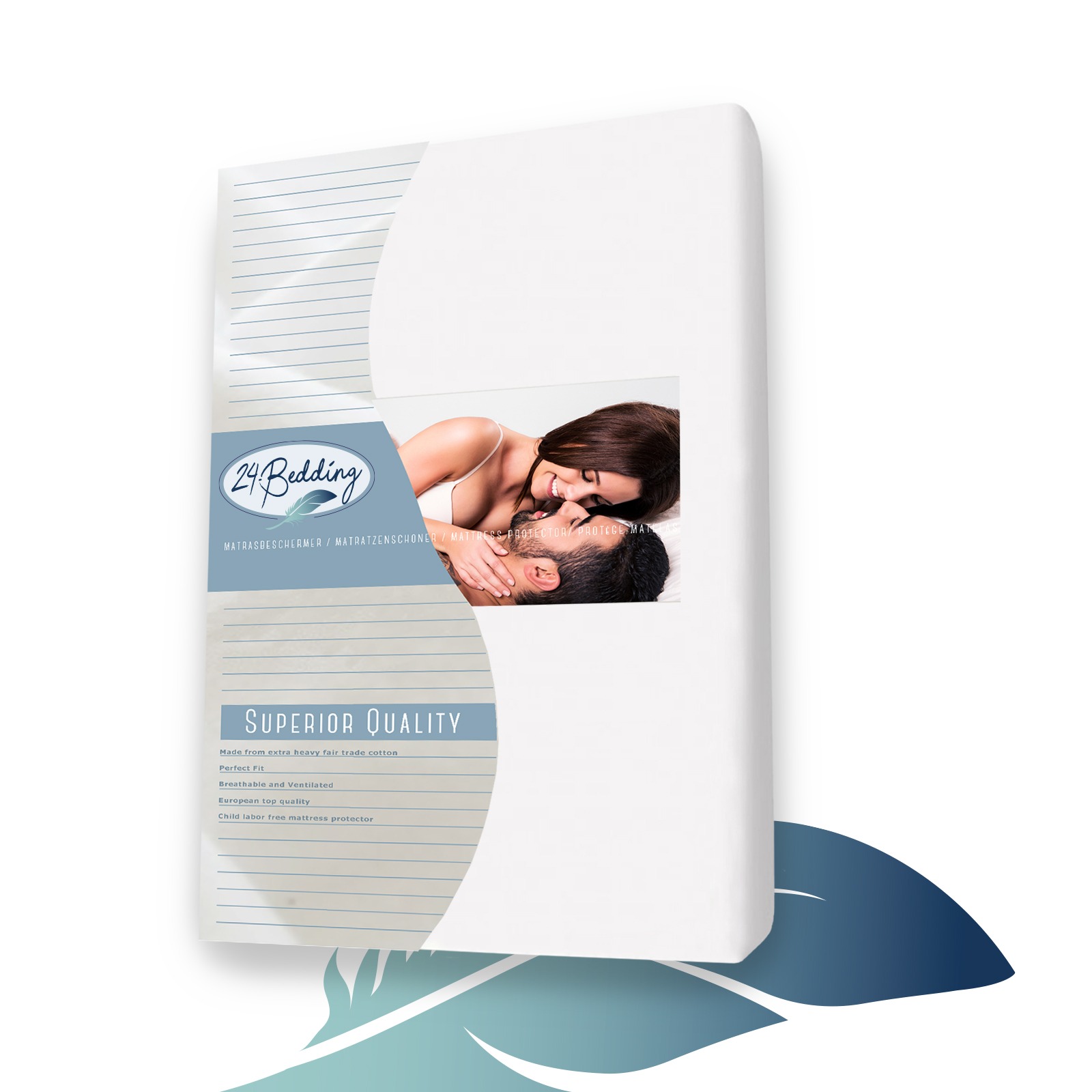 molton stretch matrasbeschermer - Extra zware kwaliteit - 160 x 200 cm main product photo