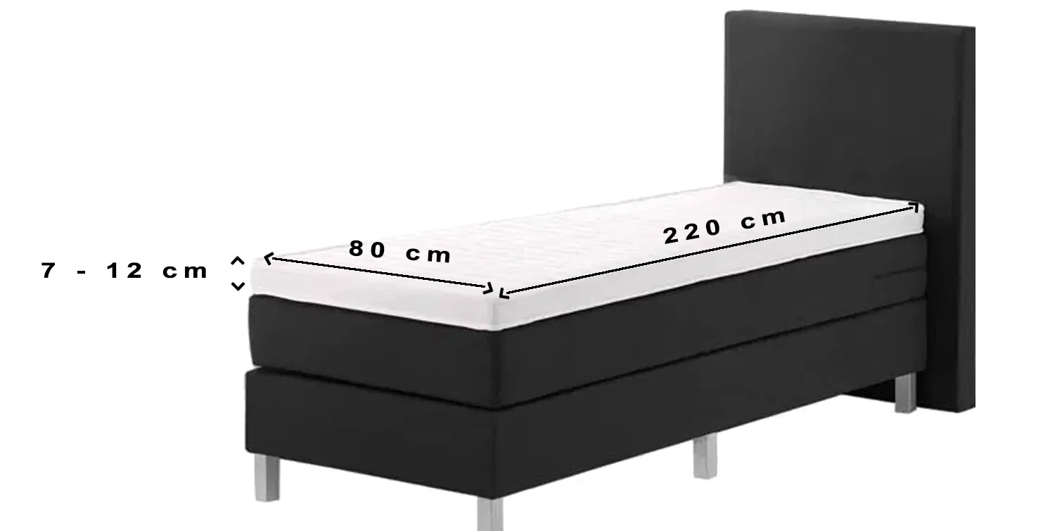 Duopak 2 stuks!! - Katoen satijnen topper hoeslaken 80 x 220 cm Wit achterzijde verpakking maatindicatie