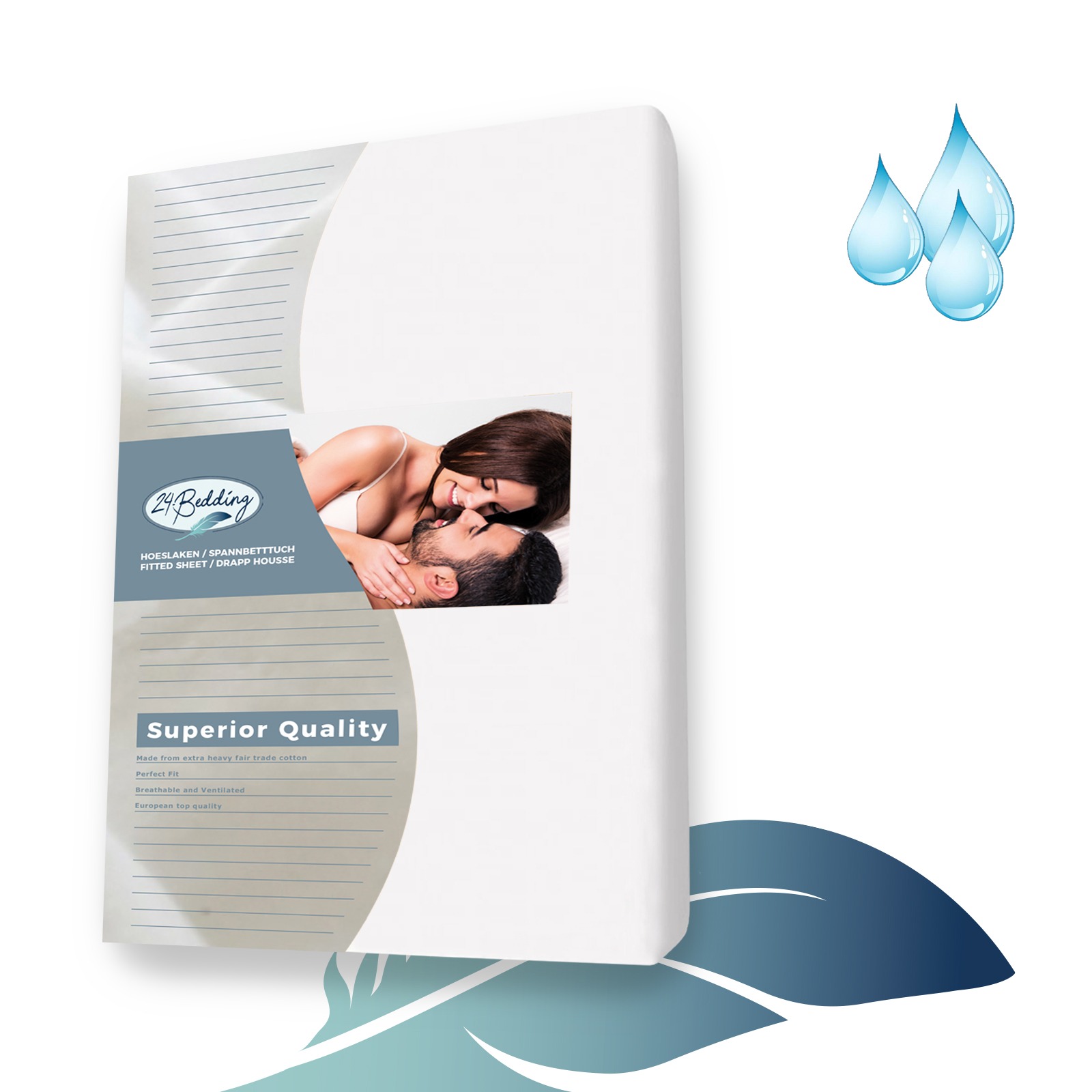 Duopak 2 stuks!! - Waterdicht - incontinentie - hoeslaken Molton 90 x 220 cm main product photo